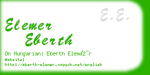 elemer eberth business card
